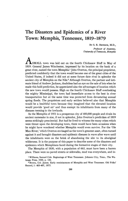 The Disasters and Epidemics of a River Town: Memphis, Tennessee, 1819-1879