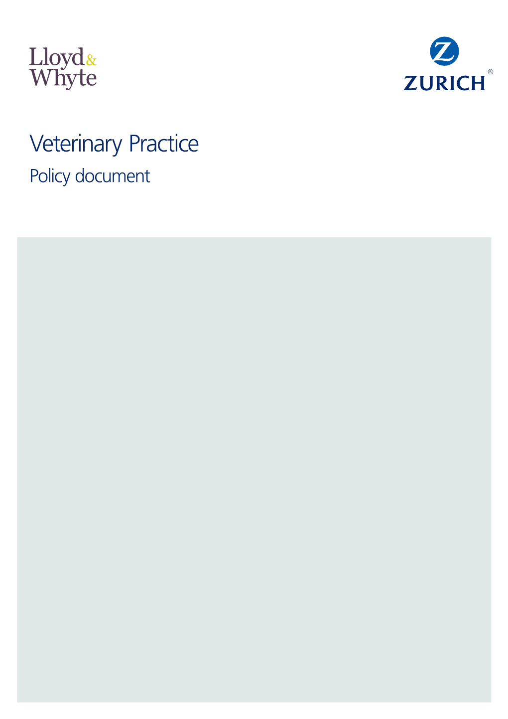 Veterinary Practice Policy Document Contents