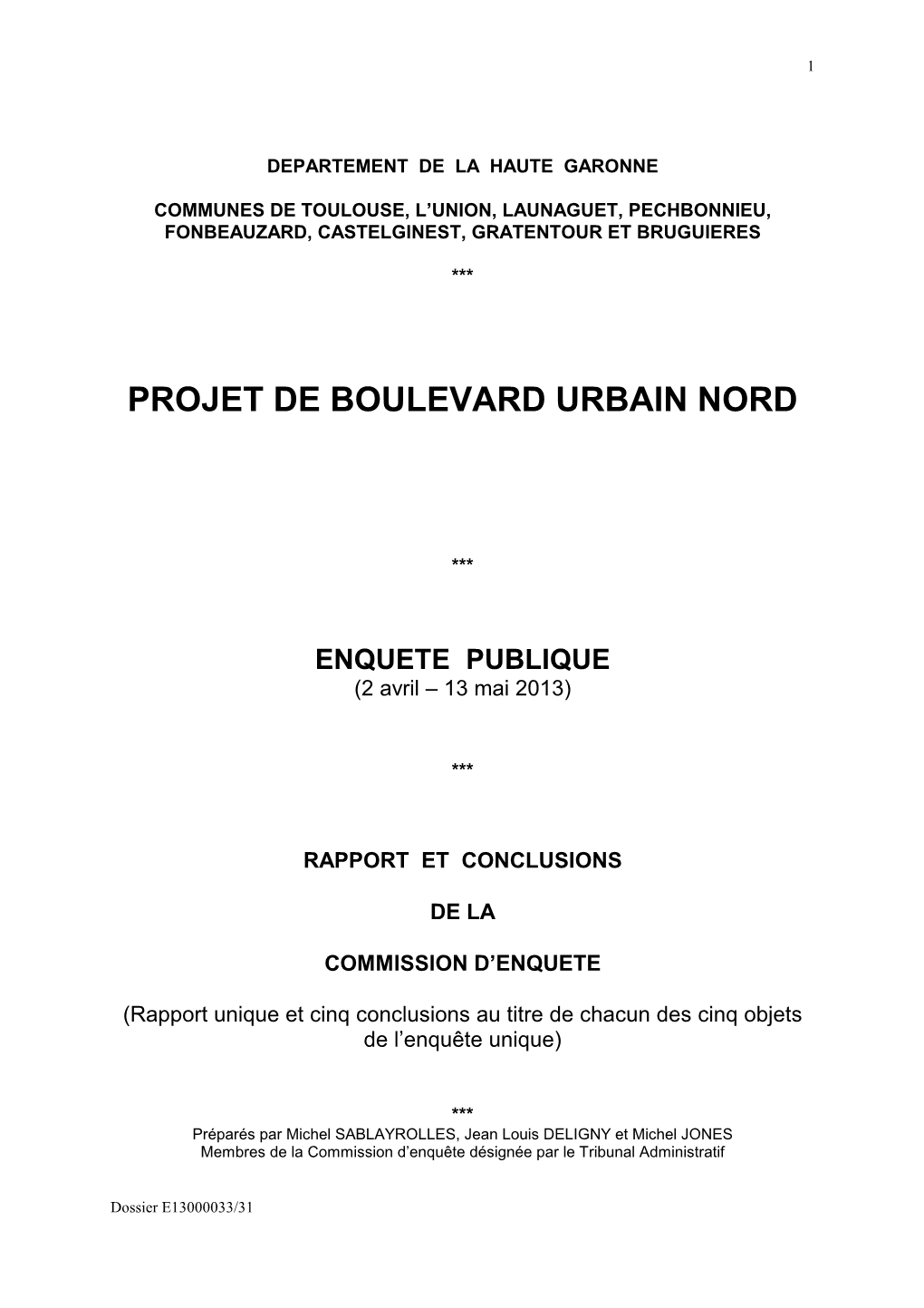 Projet De Boulevard Urbain Nord