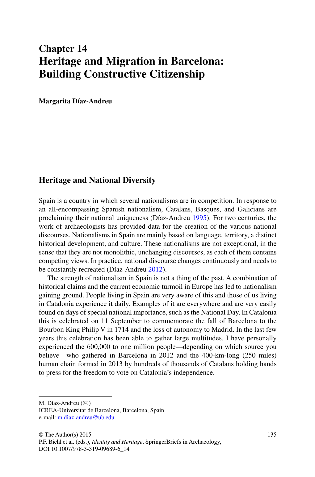 Heritage and Migration in Barcelona: Building Constructive Citizenship