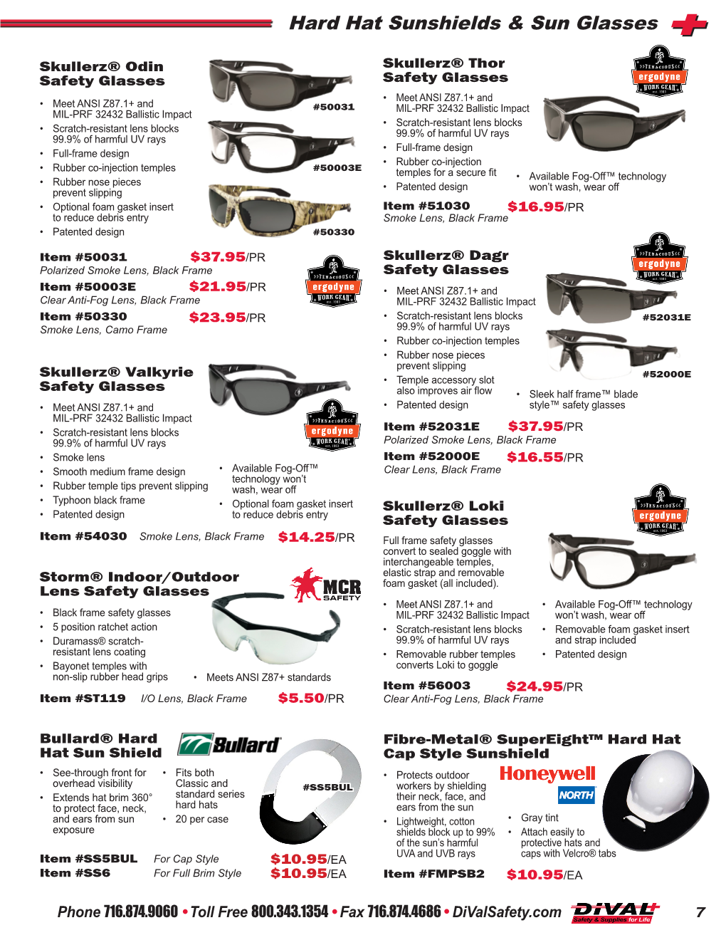 Hard Hat Sunshields & Sun Glasses