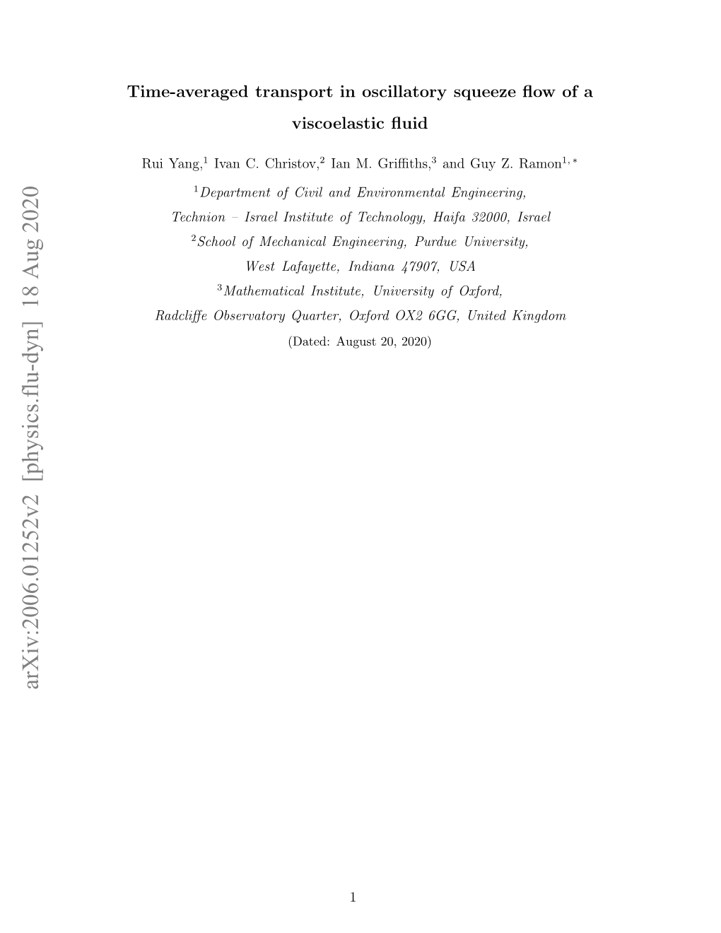 Time-Averaged Transport in Oscillatory Squeeze Flow of a Viscoelastic Fluid