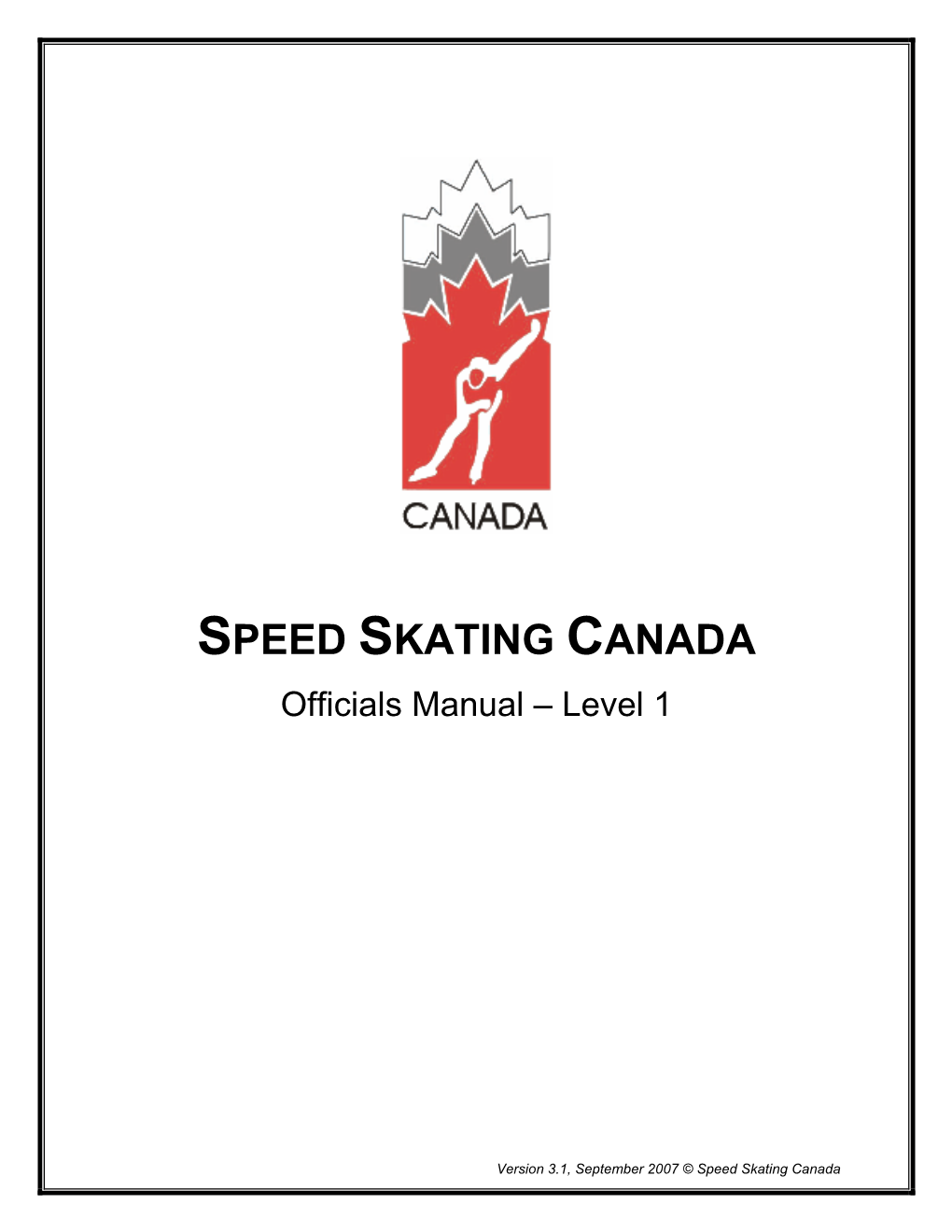 Officials Manual – Level 1
