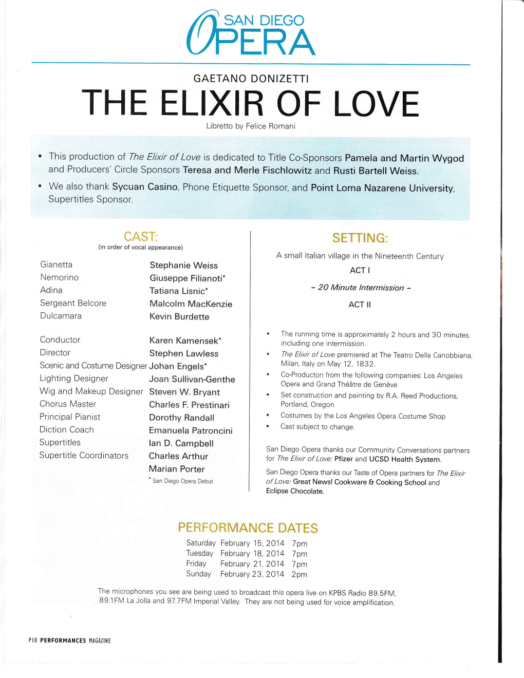 The Elixir of Love and Otello for Los Angeles Opera