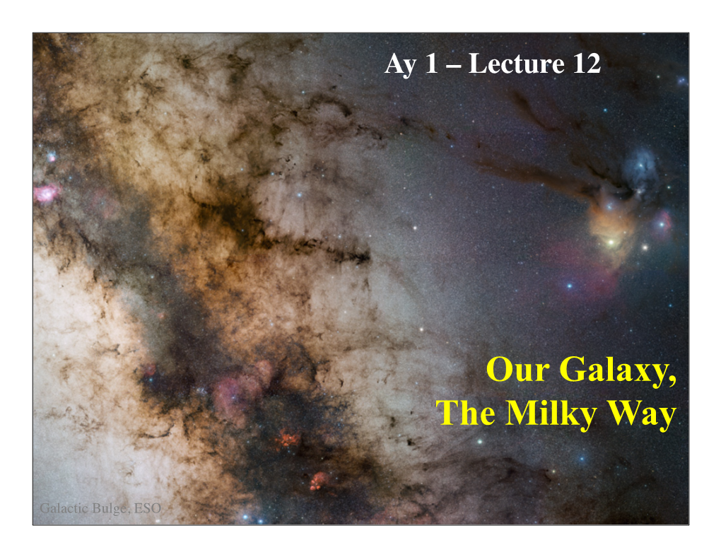 Our Galaxy, the Milky Way