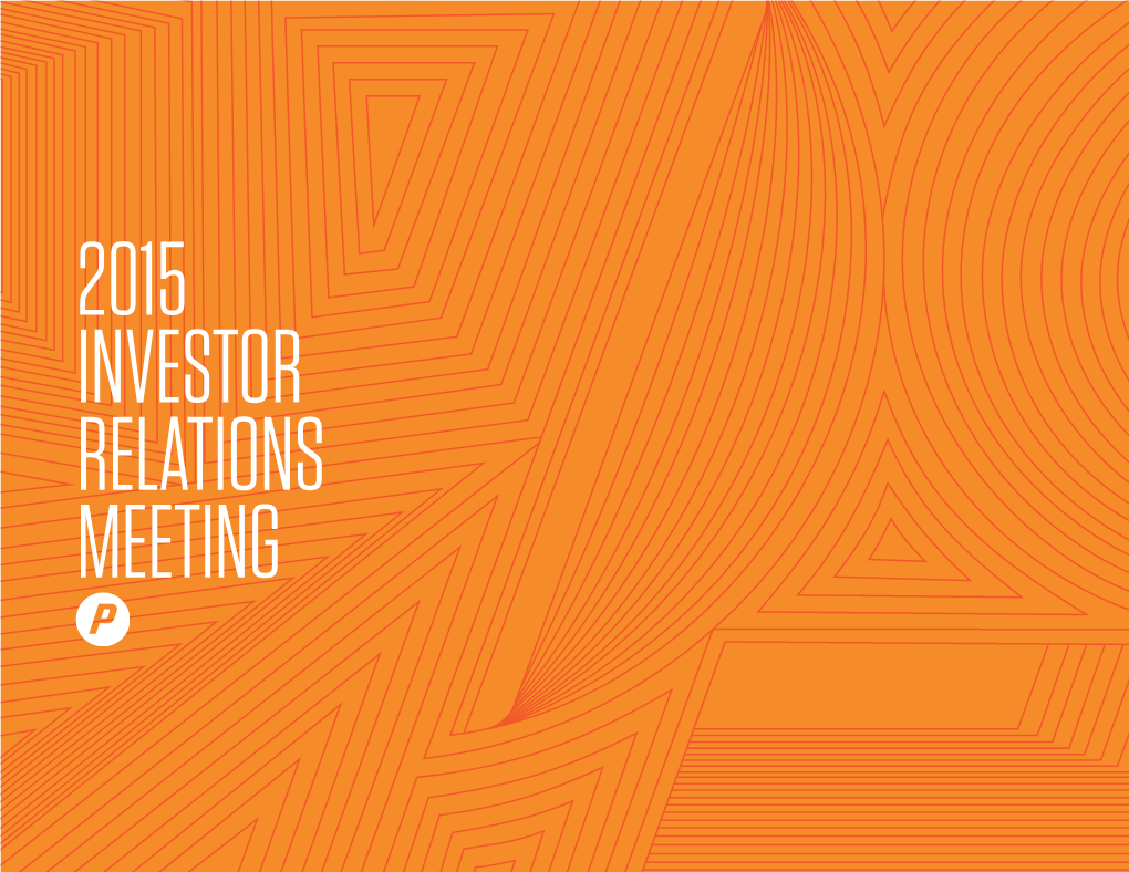2015 Investor Relations Meeting 2014 Ppa Results