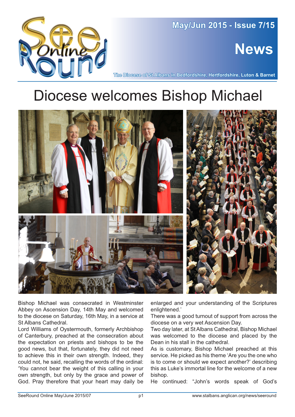 News Diocese Welcomes Bishop Michael
