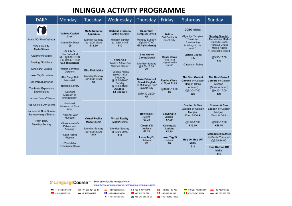 Inlingua, Sliema