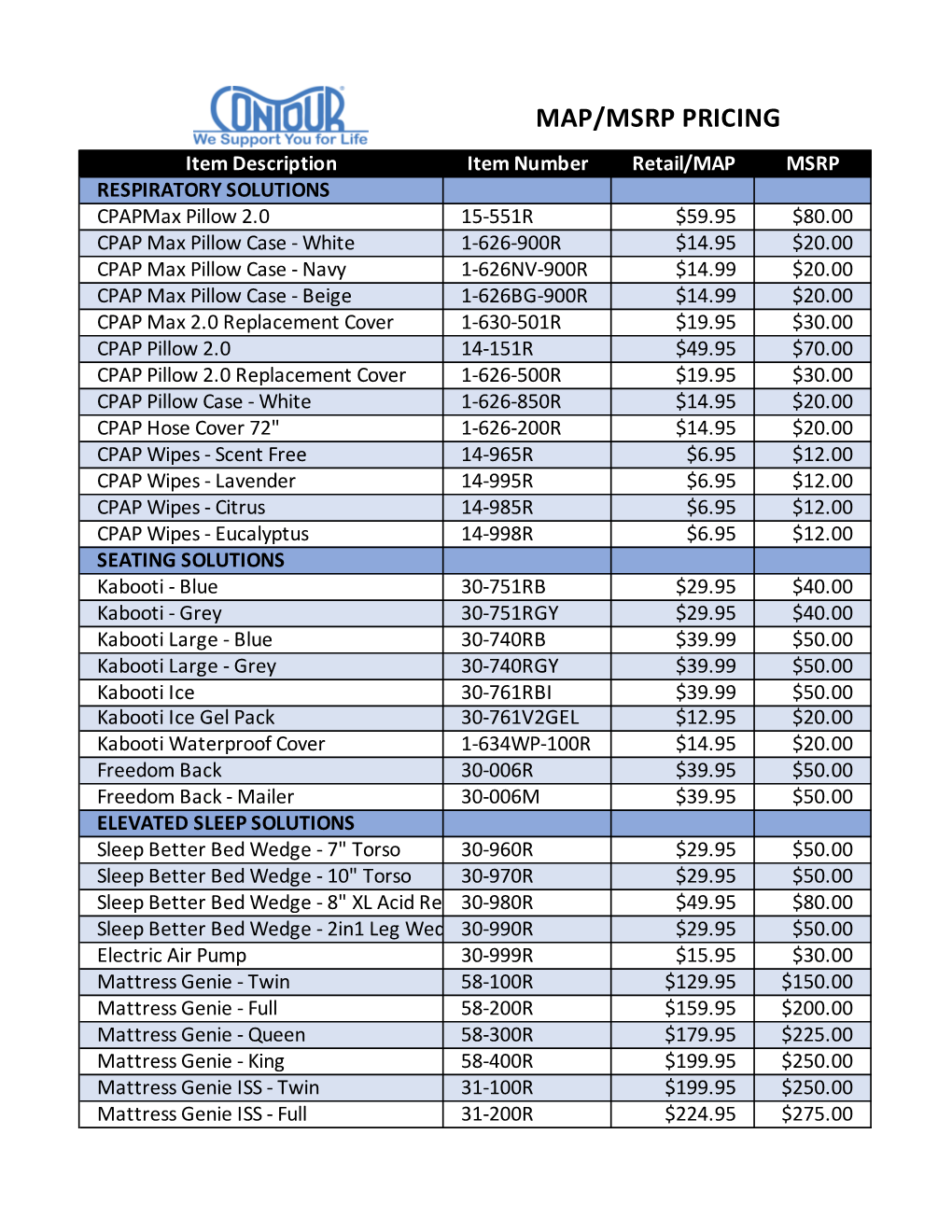 MAP & MSRP Pricing