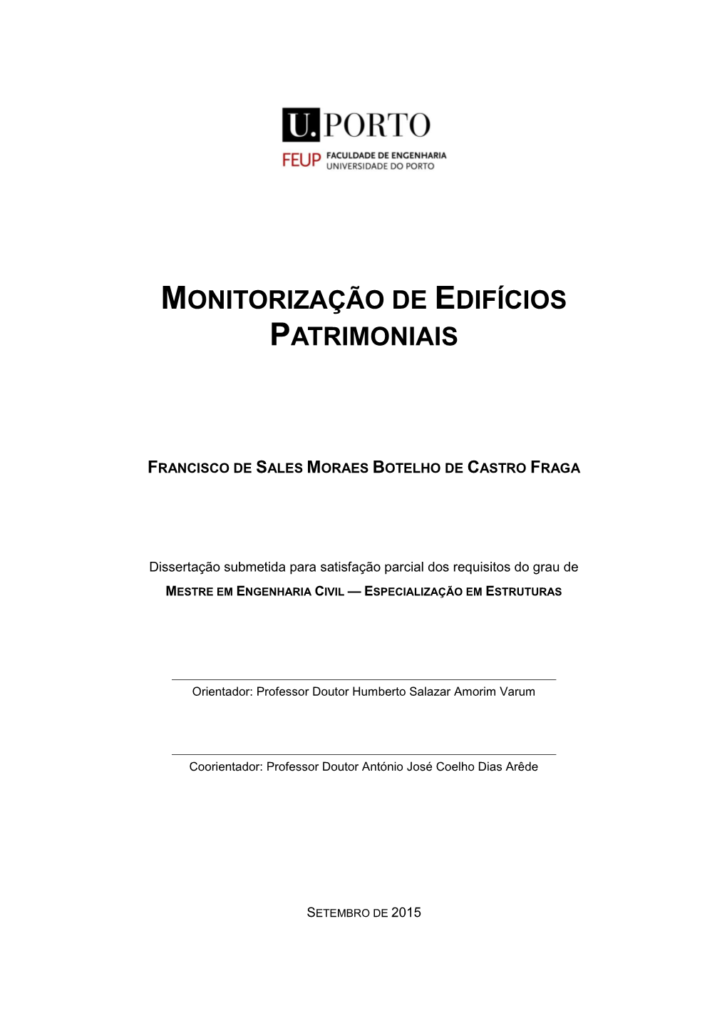 Monitorização De Edifícios Patrimoniais