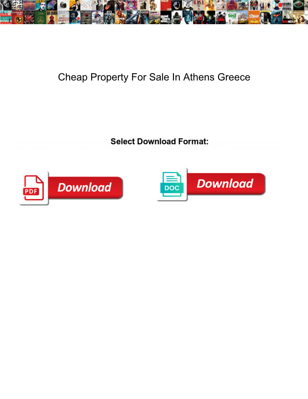 Cheap Property for Sale in Athens Greece