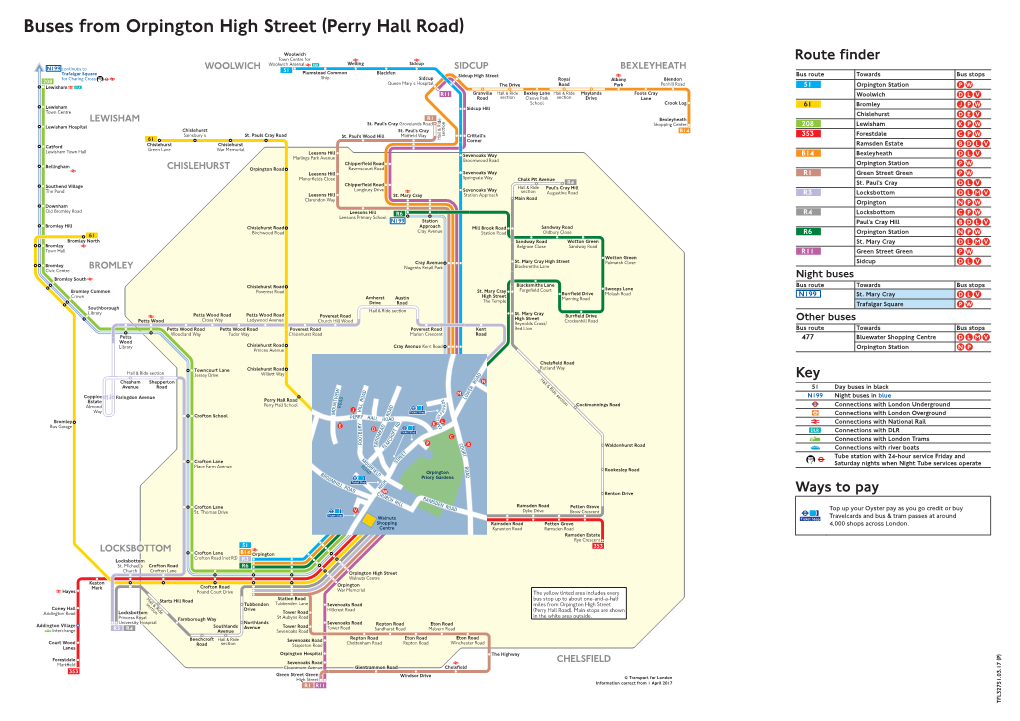 Buses from Orpington High Street (Perry Hall Road)