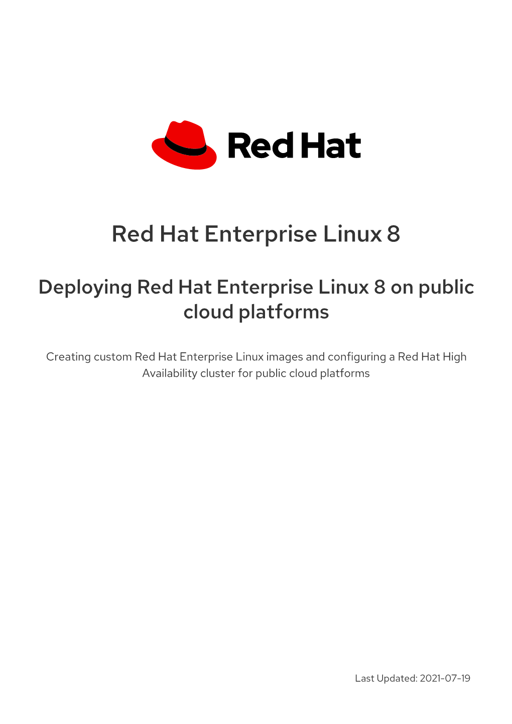 Deploying Red Hat Enterprise Linux 8 on Public Cloud Platforms