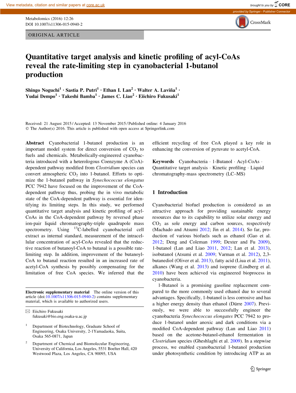 Quantitative Target Analysis and Kinetic Profiling of Acyl-Coas