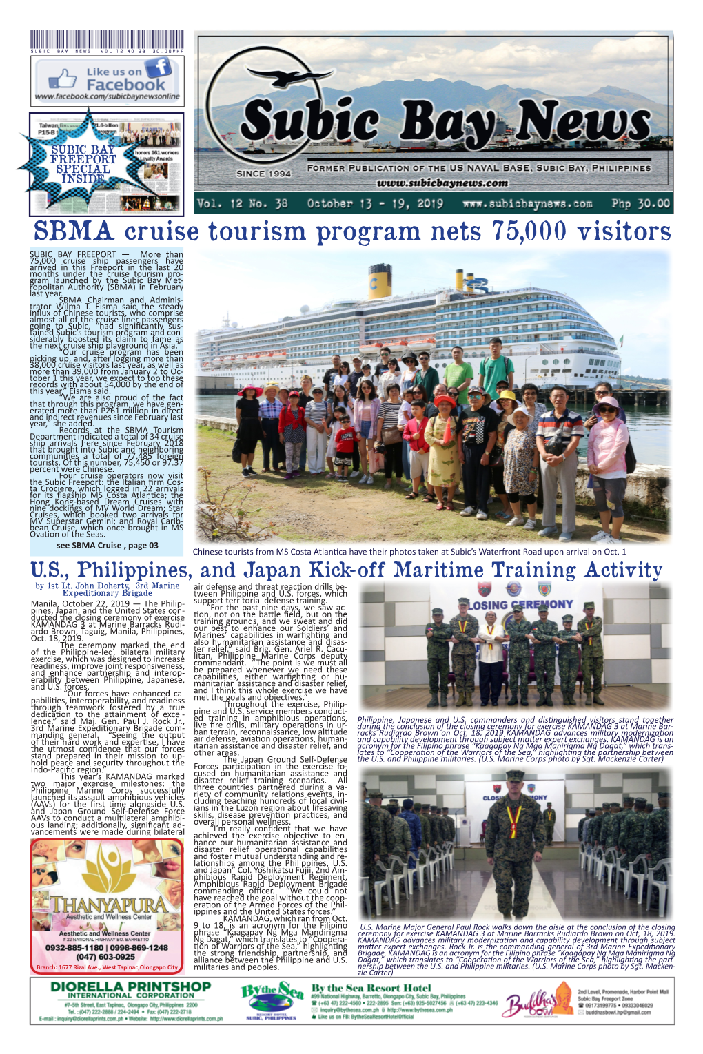 SBMA Cruise Tourism Program Nets 75,000 Visitors