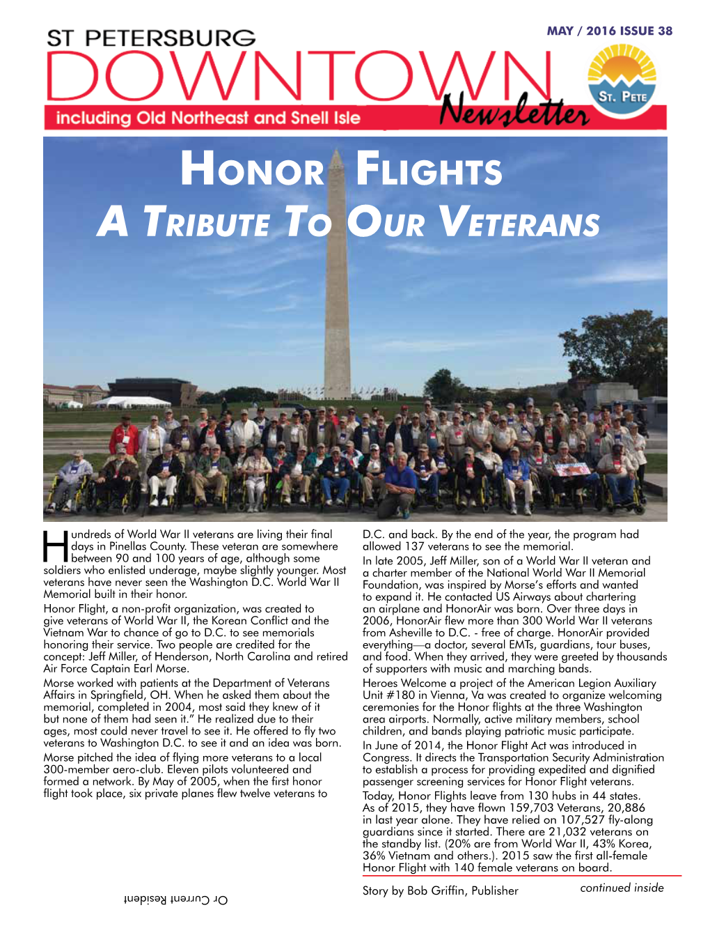 Honor Flights a Tribute to Our Veterans