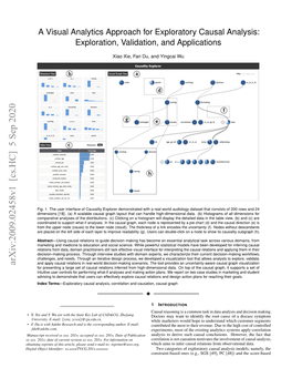 A Visual Analytics Approach for Exploratory Causal Analysis: Exploration, Validation, and Applications
