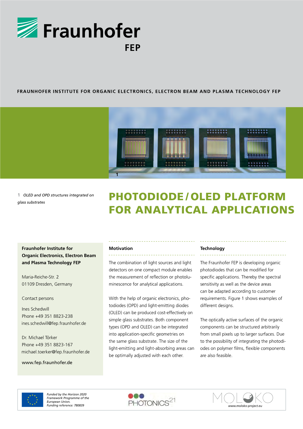 Photodiode/OLED Platform for Analytical Applications [ PDF 0.32