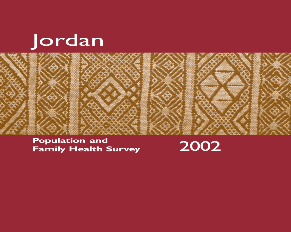 Jordan Population and Family Health Survey 2002 [FR138]