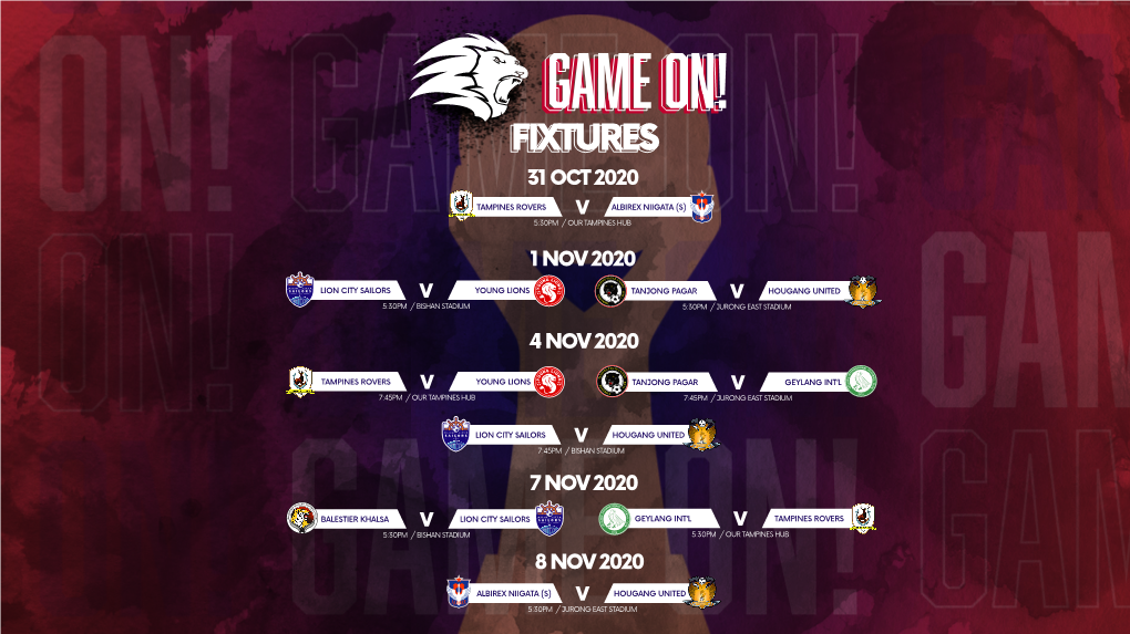 GAME on FIXTURES V7