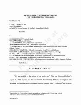 IN the UNITED STATES DISTRICT COURT for the DISTRICT of COLORADO Civil Action No. KRYSTLE BERNAL and AMANDA KROL, on Behalf of T