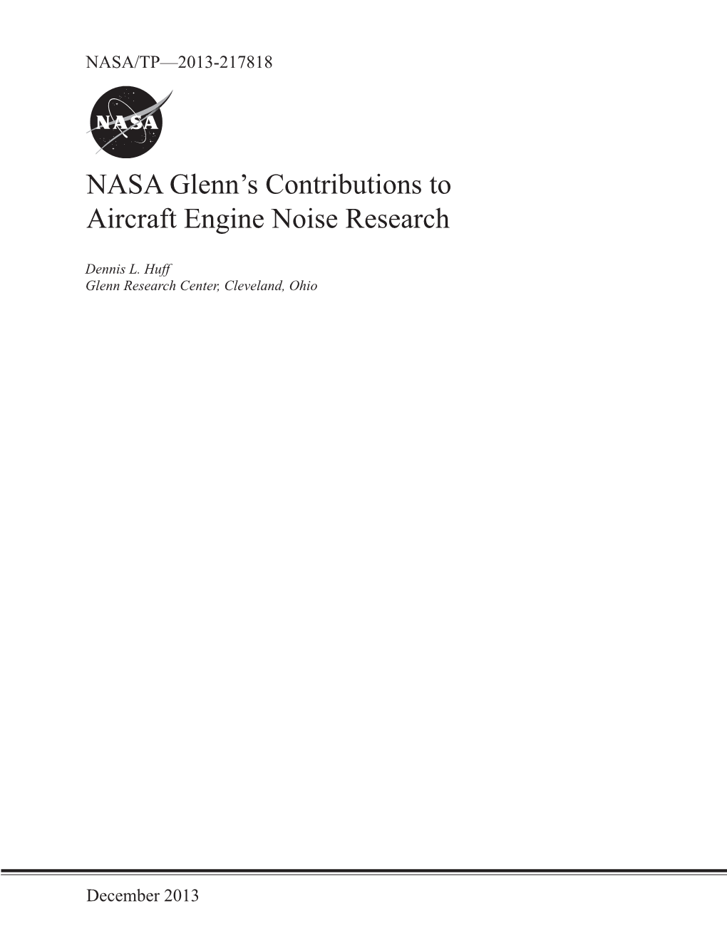 NASA Glenn's Contributions to Aircraft Engine Noise Research