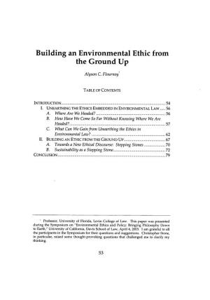 Building an Environmental Ethic from the Ground Up