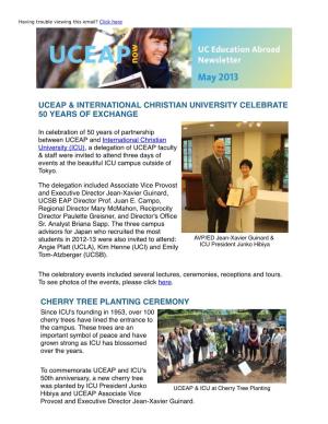 Uceap & International Christian University Celebrate 50 Years Of