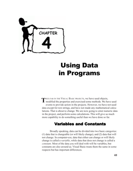 Using Data in Programs T