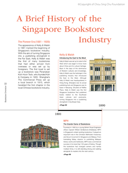 A Brief History of the Singapore Bookstore Industry