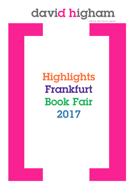 Highlights Frankfurt Book Fair 2017 Highlights
