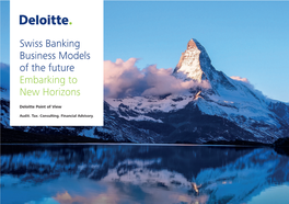 Swiss Banking Business Models of the Future Download the Report