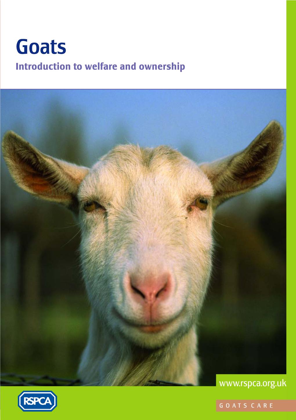 Goats Introduction to Welfare and Ownership