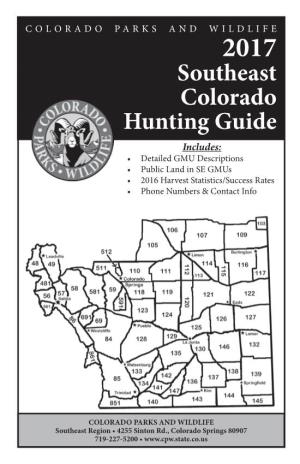 2017 Southeast Colorado Hunting Guide
