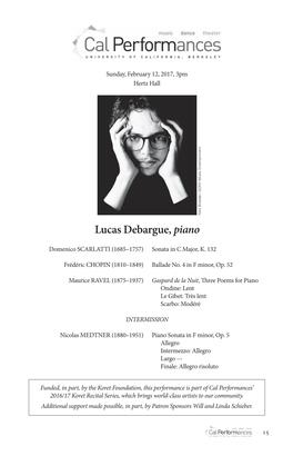 Lucas Debargue, Piano