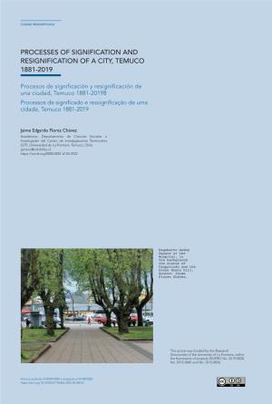 Processes of Signification and Resignification of a City, Temuco 1881-2019