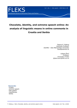 An Analysis of Linguistic Means in Online Comments in Croatia and Serbia
