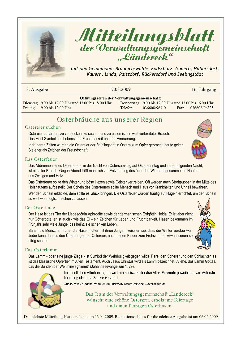 Mitteilungsblatt März 2009