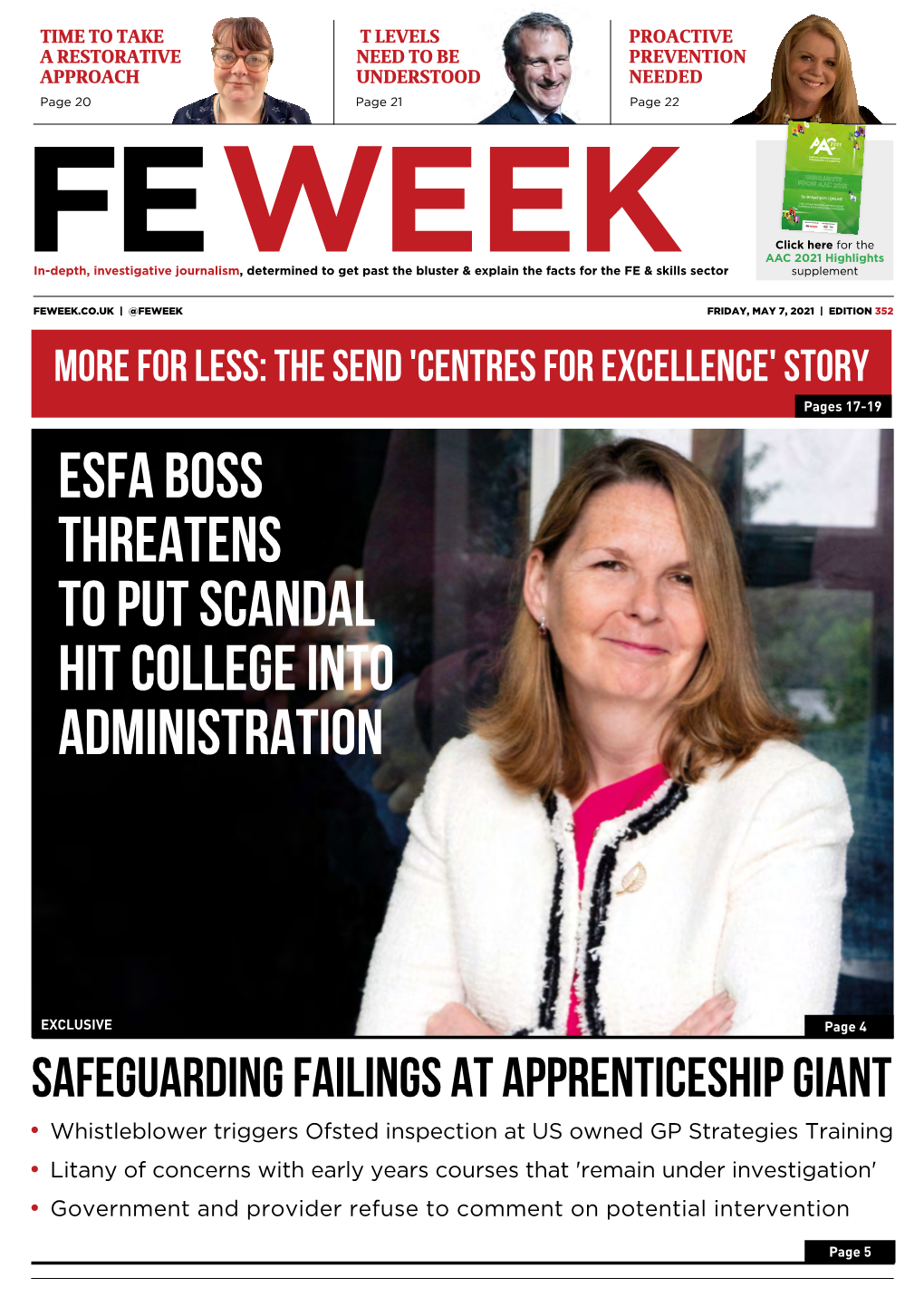 Esfa Boss Threatens to Put Scandal Hit College Into Administration