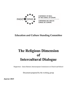 The Religious Dimension of Intercultural Dialogue