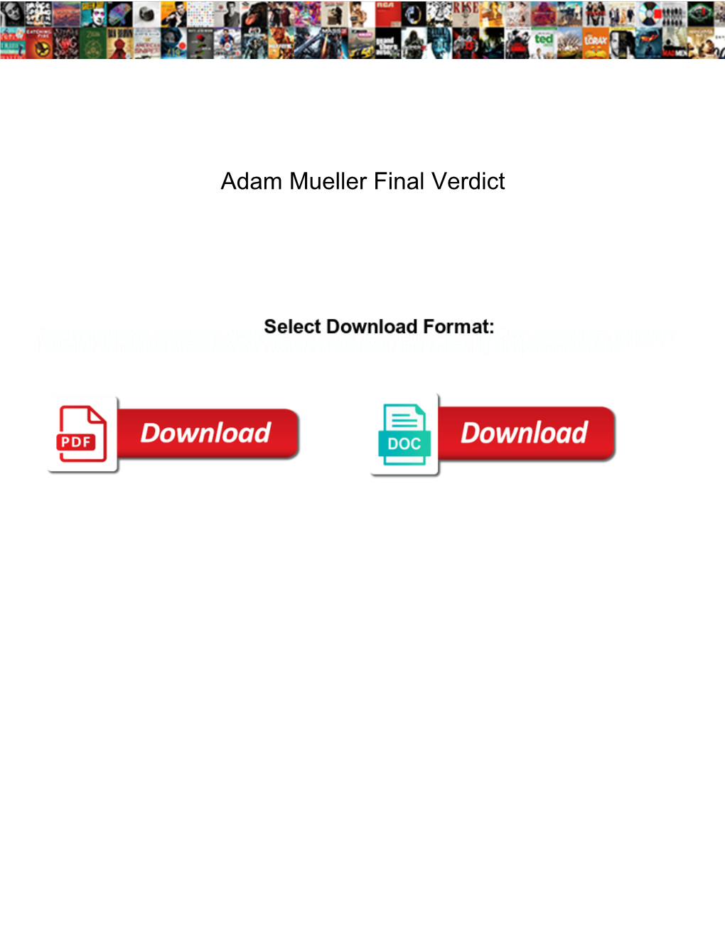 Adam Mueller Final Verdict