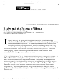 Biafra and the Politics of Blame | the Republic (  