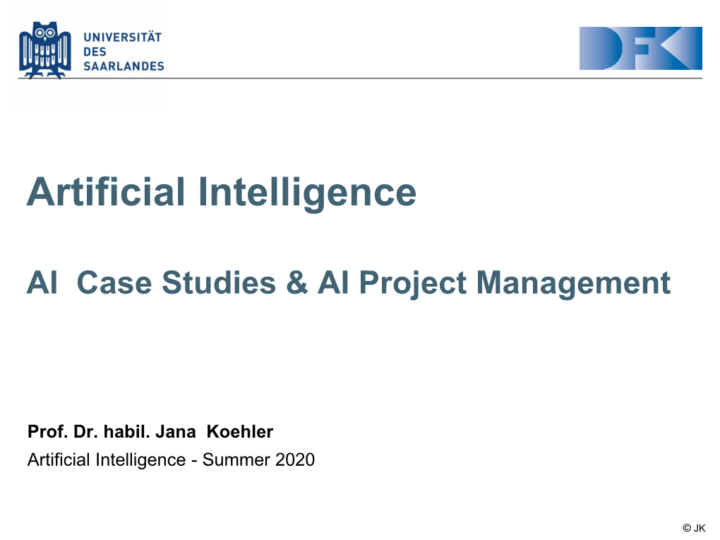 Artificial Intelligence AI Case Studies and Project Management