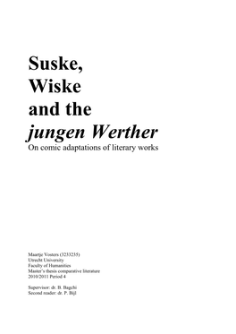 Suske, Wiske and the Jungen Werther on Comic Adaptations of Literary Works
