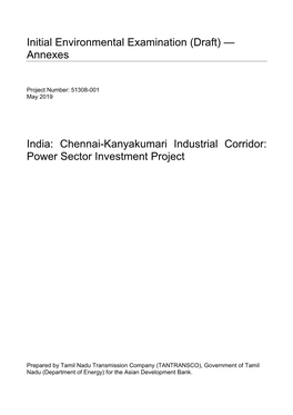 Chennai-Kanyakumari Industrial Corridor Power Sector Investment