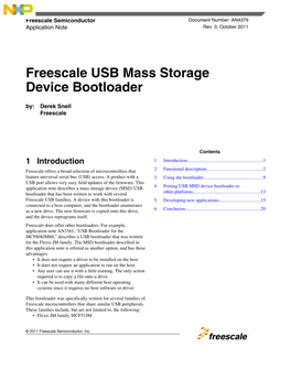 USB Mass Storage Device (MSD) Bootloader