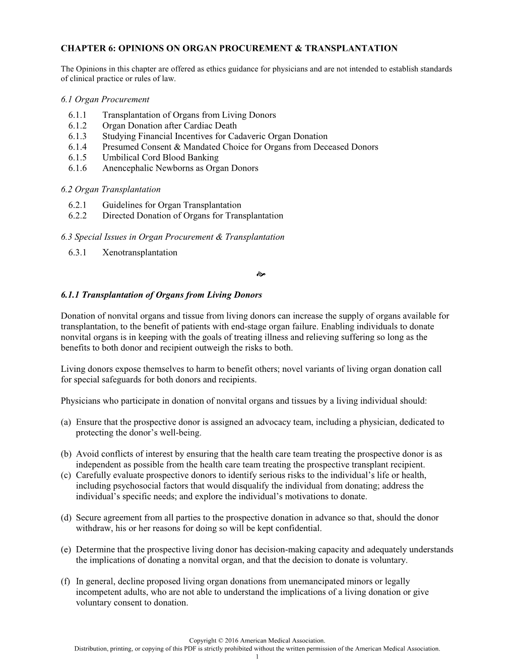 Chapter 6: Opinions on Organ Procurement & Transplantation