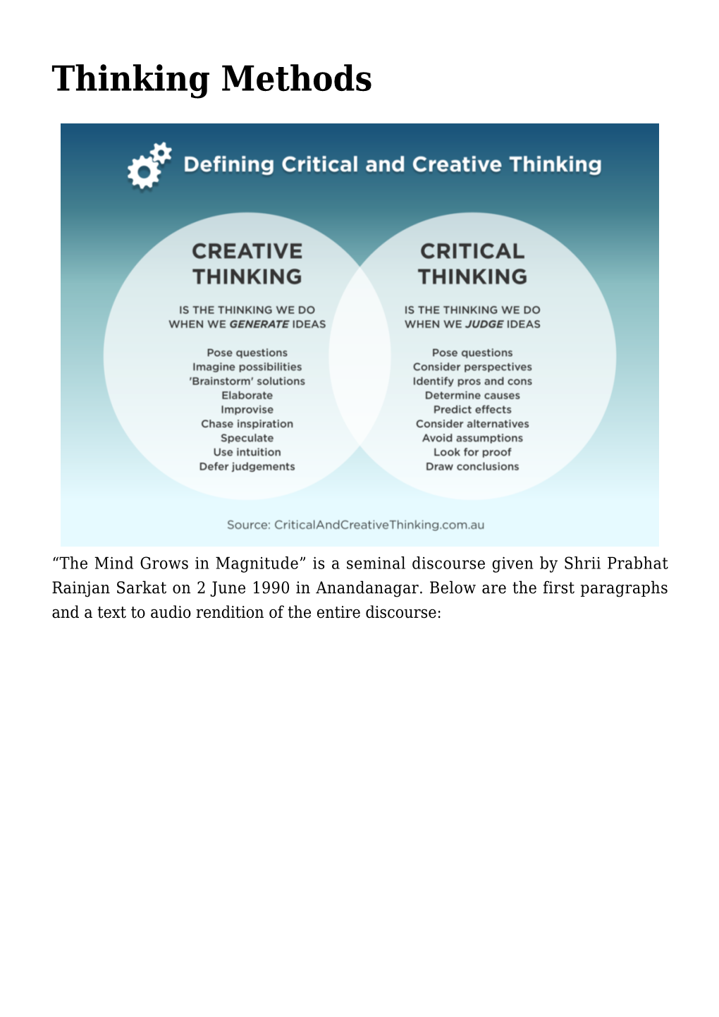 Thinking Methods