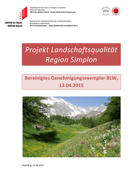 Projekt Landschaftsqualität Region Simplon