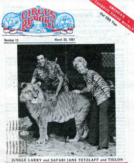 Circus Report, March 30, 1981, Vol. 10, No. 13